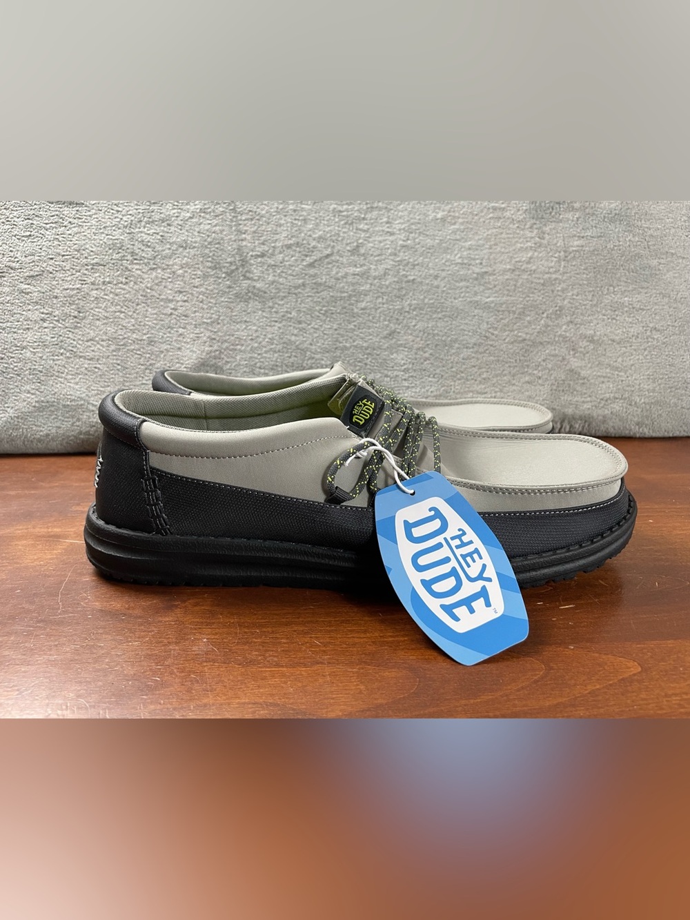Hey Dude Men's Wally Guard Black / Moon Gray Men Size 13 44538-OPJ NWT NEW